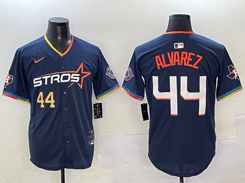 Men Houston Astros #44 Alvarez Drak Blue Fourth generation Joint Name 2025 Nike MLB Jersey style 5